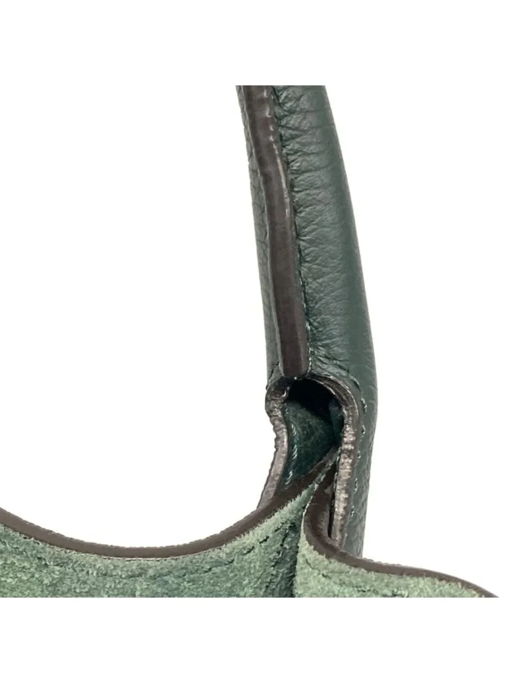 Celine Tote Big Bucket Nano Dark Green Leather